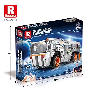 Reobrix 99004 Space Crew Carrier Building Blocks Set, Remote